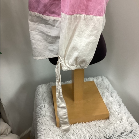 Vero Moda pink and off white top woman’s medium partial elastic neckline - Picture 10 of 16